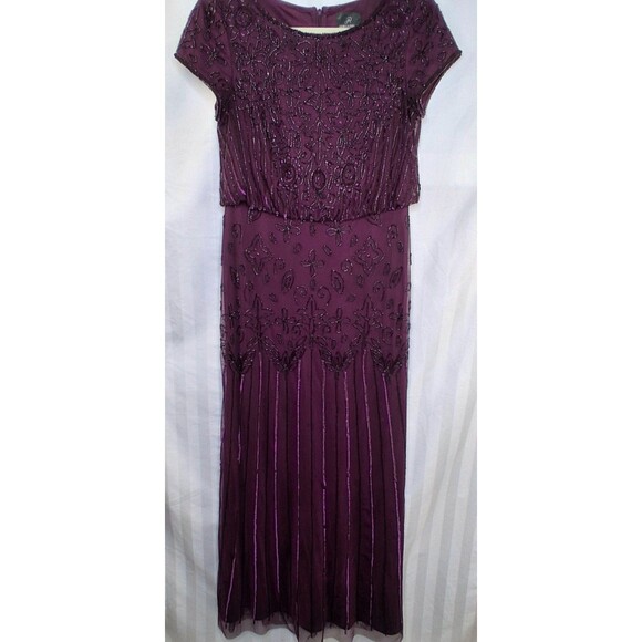 Bridgerton Regency Adrianna Papell Beaded Maxi Gown (no size tag - see photos) - Picture 3 of 16